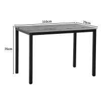 Τραπέζι Witte pakoworld MDF/Metal σε sonoma απόχρωση με μαύρο πόδι 110x70x76εκ Τραπέζι Witte pakoworld MDF/Metal σε sonoma απόχρωση με μαύρο πόδι 110x70x76εκ