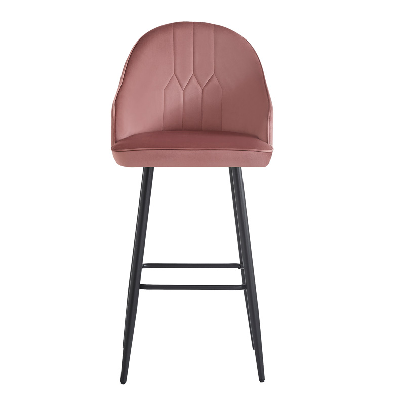 Σκαμπό μπαρ Velva pakoworld βελούδο σε σάπιο μήλο απόχρωση 46x45x113εκ Σκαμπό μπαρ Velva pakoworld βελούδο σε σάπιο μήλο απόχρωση 46x45x113εκ