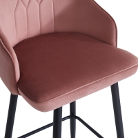 Σκαμπό μπαρ Velva pakoworld βελούδο σε σάπιο μήλο απόχρωση 46x45x113εκ Σκαμπό μπαρ Velva pakoworld βελούδο σε σάπιο μήλο απόχρωση 46x45x113εκ