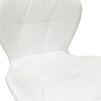 Σκαμπό μπαρ Coozy pakoworld πτυσσόμενο μεταλλικό μαύρο ματ με pu σε λευκή απόχρωση 46x47x90-112εκ