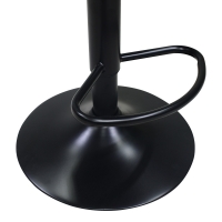 Σκαμπό μπαρ Coozy pakoworld πτυσσόμενο μεταλλικό μαύρο ματ με pu σε λευκή απόχρωση 46x47x90-112εκ