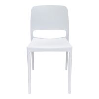 Καρέκλα Fenxy pakoworld pp σε λευκή απόχρωση 38x42x77εκ