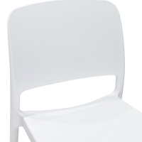 Καρέκλα Fenxy pakoworld pp σε λευκή απόχρωση 38x42x77εκ