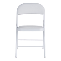 Καρέκλα Niro pakoworld πτυσσόμενη pu-μέταλλο σε λευκή απόχρωση 46x46x79εκ