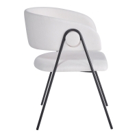 Πολυθρόνα Rachele I pakoworld μπεζ ύφασμα-πόδι μαύρο μέταλλο 52x65x79εκ