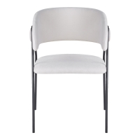 Πολυθρόνα Rachele I pakoworld μπεζ ύφασμα-πόδι μαύρο μέταλλο 52x65x79εκ