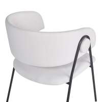 Πολυθρόνα Rachele I pakoworld μπεζ ύφασμα-πόδι μαύρο μέταλλο 52x65x79εκ