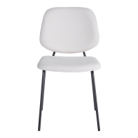 Καρέκλα Pietro I pakoworld μπεζ ύφασμα-πόδι μαύρο μέταλλο 45x55x82.5εκ