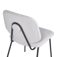 Καρέκλα Pietro I pakoworld μπεζ ύφασμα-πόδι μαύρο μέταλλο 45x55x82.5εκ