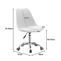 Καρέκλα γραφείου Gaston II pakoworld μέντα pp-pu 48x57x77-90εκ Καρέκλα γραφείου Gaston II pakoworld μέντα pp-pu 48x57x77-90εκ