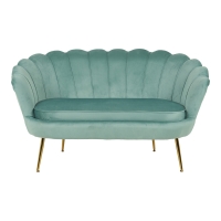 Καναπές 2θέσιος Daimon pakoworld βελούδο σε φυστικί απόχρωση 134x70x77εκ