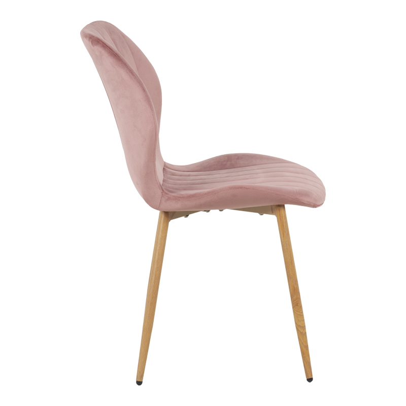 Καρέκλα Jelour pakoworld βελούδο σε σάπιο μήλο απόχρωση-πόδια φυσικά μεταλλικά 46.5x60x84εκ Καρέκλα Jelour pakoworld βελούδο σε σάπιο μήλο απόχρωση-πόδια φυσικά μεταλλικά 46.5x60x84εκ