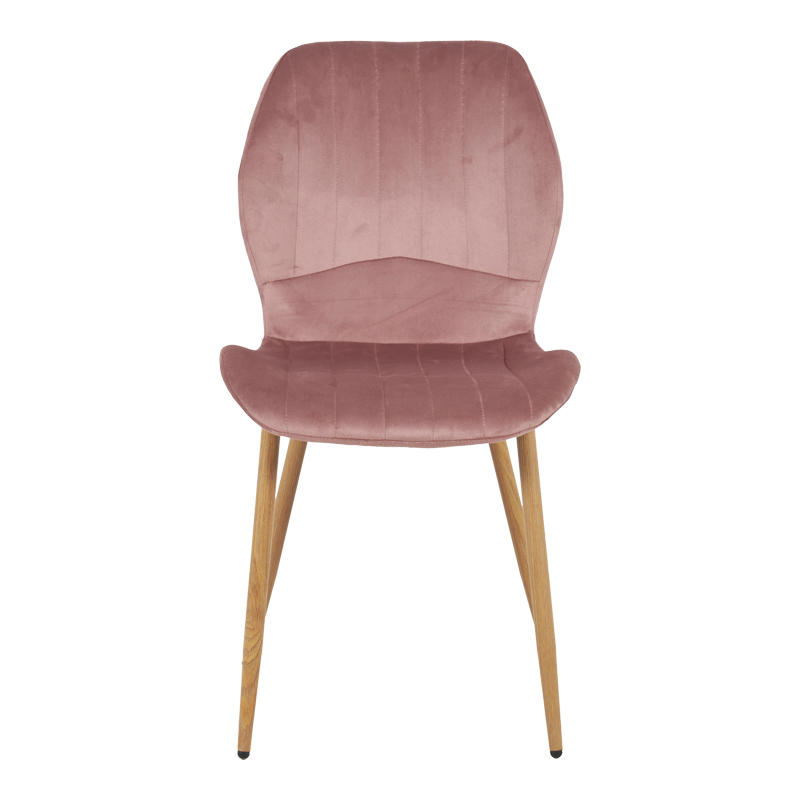 Καρέκλα Jelour pakoworld βελούδο σε σάπιο μήλο απόχρωση-πόδια φυσικά μεταλλικά 46.5x60x84εκ Καρέκλα Jelour pakoworld βελούδο σε σάπιο μήλο απόχρωση-πόδια φυσικά μεταλλικά 46.5x60x84εκ