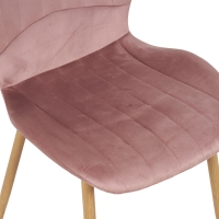 Καρέκλα Jelour pakoworld βελούδο σε σάπιο μήλο απόχρωση-πόδια φυσικά μεταλλικά 46.5x60x84εκ Καρέκλα Jelour pakoworld βελούδο σε σάπιο μήλο απόχρωση-πόδια φυσικά μεταλλικά 46.5x60x84εκ