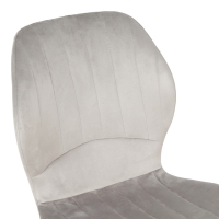 Καρέκλα Jelour pakoworld βελούδο σε γκρι απόχρωση-πόδια μαύρα μεταλλικά 46.5x60x84εκ Καρέκλα Jelour pakoworld βελούδο σε γκρι απόχρωση-πόδια μαύρα μεταλλικά 46.5x60x84εκ