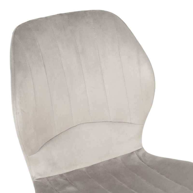 Καρέκλα Jelour pakoworld βελούδο σε γκρι απόχρωση-πόδια μαύρα μεταλλικά 46.5x60x84εκ Καρέκλα Jelour pakoworld βελούδο σε γκρι απόχρωση-πόδια μαύρα μεταλλικά 46.5x60x84εκ