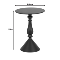 Βοηθητικό τραπέζι Lalou pakoworld μέταλλο σε μαύρη απόχρωση Φ40x55εκ Βοηθητικό τραπέζι Lalou pakoworld μέταλλο σε μαύρη απόχρωση Φ40x55εκ