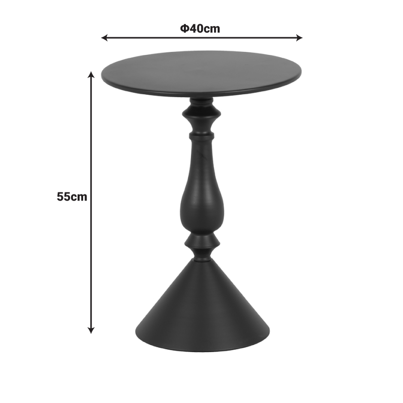 Βοηθητικό τραπέζι Lalou pakoworld μέταλλο σε λαδι απόχρωση Φ40x55εκ