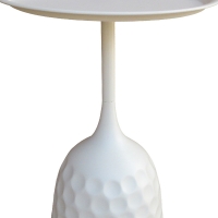 Βοηθητικό τραπέζι Waini pakoworld μέταλλο σε κρεμα απόχρωση Φ39x60εκ