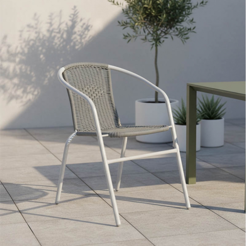 Πολυθρόνα Obbi pakoworld μέταλλο-pe γκρι 53x59x72εκ Πολυθρόνα Obbi pakoworld μέταλλο-pe γκρι 53x59x72εκ