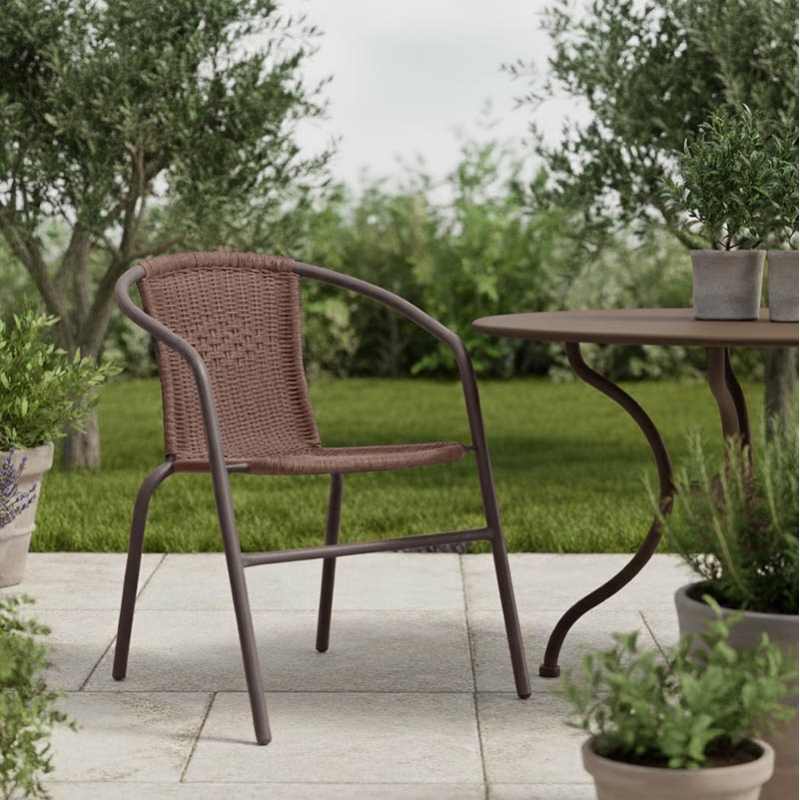 Πολυθρόνα Obbi pakoworld μέταλλο-pe καφέ 53x59x72εκ Πολυθρόνα Obbi pakoworld μέταλλο-pe καφέ 53x59x72εκ