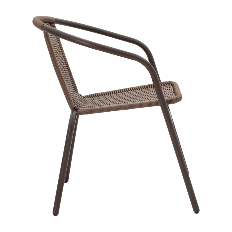 Tραπεζαρία Obbi-Watson pakoworld σετ 3τεμ καφέ μέταλλο-pe rattan 60x60x70εκ Tραπεζαρία Obbi-Watson pakoworld σετ 3τεμ καφέ μέταλλο-pe rattan 60x60x70εκ