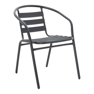 Τραπεζαρία Tade-Ensure pakoworld 5τεμ μέταλλο-γυαλί σε μαύρη απόχρωση 140x80x70εκ