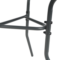 Τραπέζι ημικυκλικό Bion pakoworld γυαλί-μέταλλο σε ανθρακί απόχρωση 70x40x65εκ