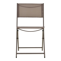 Καρέκλα Jeve pakoworld πτυσσόμενη σαμπανιζέ μέταλλο και textilene 46x51x81εκ