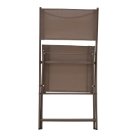 Καρέκλα Jeve pakoworld πτυσσόμενη σαμπανιζέ μέταλλο και textilene 46x51x81εκ