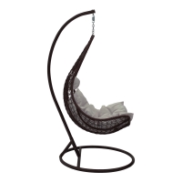 Κούνια Soleil pakoworld κρεμαστή μέταλλο καφέ-pp καφέ-μαξιλάρι μπεζ 103x83x200εκ Κούνια Soleil pakoworld κρεμαστή μέταλλο καφέ-pp καφέ-μαξιλάρι μπεζ 103x83x200εκ