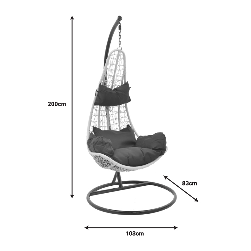 Κούνια Soleil pakoworld κρεμαστή μέταλλο καφέ-pp καφέ-μαξιλάρι μπεζ 103x83x200εκ Κούνια Soleil pakoworld κρεμαστή μέταλλο καφέ-pp καφέ-μαξιλάρι μπεζ 103x83x200εκ
