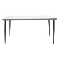 Τραπέζι Naoki pakoworld μέταλλο μαύρο-pe γκρι-γυαλί 160x90x78εκ Τραπέζι Naoki pakoworld μέταλλο μαύρο-pe γκρι-γυαλί 160x90x78εκ