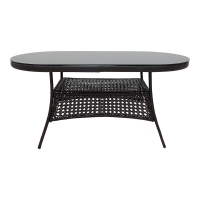 Τραπέζι Cellin pakoworld μέταλλο-pe rattan καφέ 160x80x77εκ Τραπέζι Cellin pakoworld μέταλλο-pe rattan καφέ 160x80x77εκ