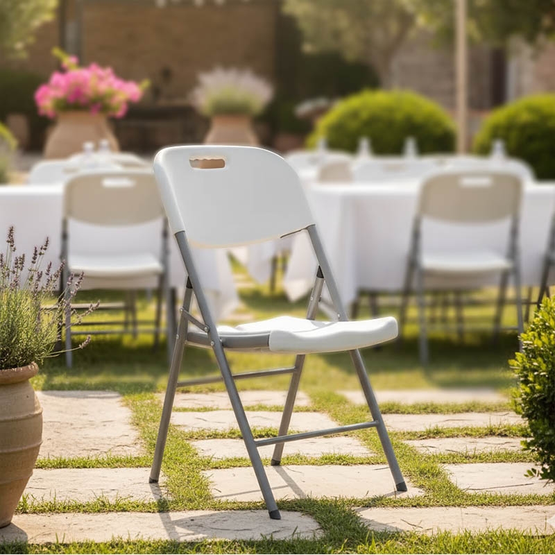 Καρέκλα catering-συνεδρίου πτυσσόμενη Zora pakoworld λευκό