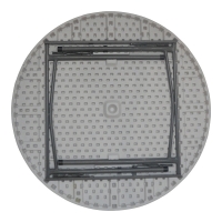 Τραπέζι catering Comfort pakoworld πτυσσόμενο στρόγγυλο σε λευκή απόχρωση Φ120x74εκ