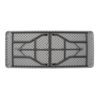 Τραπέζι catering-συνεδρίου Preventa pakoworld πτυσσόμενο-βαλίτσα λευκό μονοκόμματη επιφάνεια 180x74x74εκ