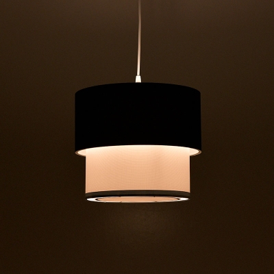 Φωτιστικό οροφής μονόφωτο PWL-0963 pakoworld Ε27 μαύρο-λευκό Φ30x55εκ