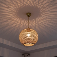 Φωτιστικό οροφής μονόφωτο Leshia pakoworld Ε27 καφέ Φ38x38εκ