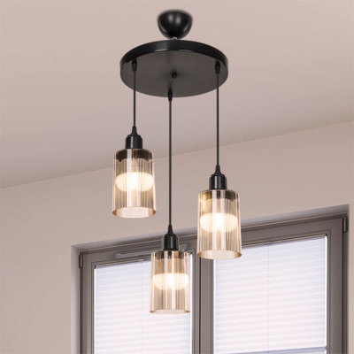 Φωτιστικό οροφής τρίφωτο PWL-1195 pakoworld Ε27 μαύρο-amber Φ30x80εκ Φωτιστικό οροφής τρίφωτο PWL-1195 pakoworld Ε27 μαύρο-amber Φ30x80εκ