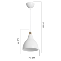 Φωτιστικό οροφής μονόφωτο Lofty pakoworld Ε27 λευκό Φ18x22εκ Φωτιστικό οροφής μονόφωτο Lofty pakoworld Ε27 λευκό Φ18x22εκ