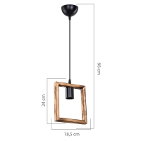 Φωτιστικό οροφής μονόφωτο Isolate pakoworld Ε27 καρυδί 18.5x3x24εκ Φωτιστικό οροφής μονόφωτο Isolate pakoworld Ε27 καρυδί 18.5x3x24εκ