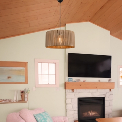 Φωτιστικό οροφής μονόφωτο Lambu pakoworld Ε27 σε φυσική απόχρωση Φ40x20εκ Φωτιστικό οροφής μονόφωτο Lambu pakoworld Ε27 σε φυσική απόχρωση Φ40x20εκ