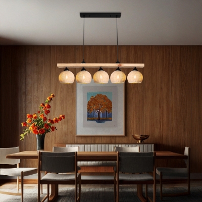 Φωτιστικό οροφής πεντάφωτο Salote pakoworld Ε27 σε καφέ-κρέμα απόχρωση 100x18x24εκ Φωτιστικό οροφής πεντάφωτο Salote pakoworld Ε27 σε καφέ-κρέμα απόχρωση 100x18x24εκ