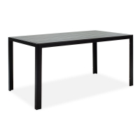 Τραπέζι Nares pakoworld αλουμίνιο μαύρο-plywood ανθρακί 140x80x72.5εκ Τραπέζι Nares pakoworld αλουμίνιο μαύρο-plywood ανθρακί 140x80x72.5εκ