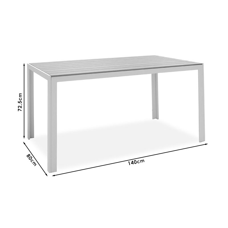 Τραπέζι Nares pakoworld αλουμίνιο μαύρο-plywood ανθρακί 140x80x72.5εκ Τραπέζι Nares pakoworld αλουμίνιο μαύρο-plywood ανθρακί 140x80x72.5εκ
