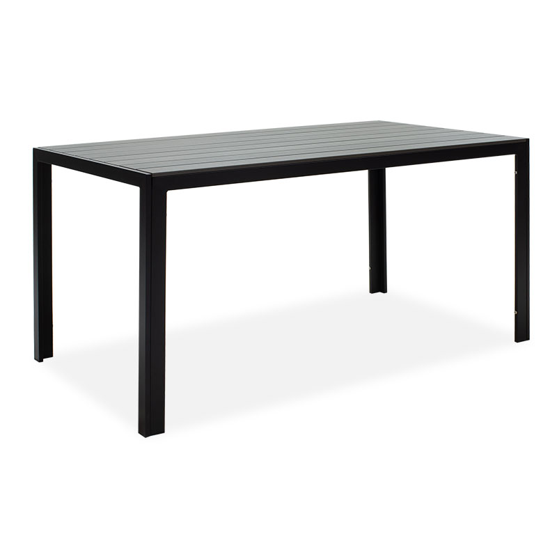 Τραπέζι Nares pakoworld αλουμίνιο μαύρο-plywood ανθρακί 140x80x72.5εκ Τραπέζι Nares pakoworld αλουμίνιο μαύρο-plywood ανθρακί 140x80x72.5εκ