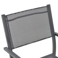 Πολυθρόνα Moly pakoworld ανθρακί αλουμίνιο-textilene 61x56.5x87.5εκ Πολυθρόνα Moly pakoworld ανθρακί αλουμίνιο-textilene 61x56.5x87.5εκ