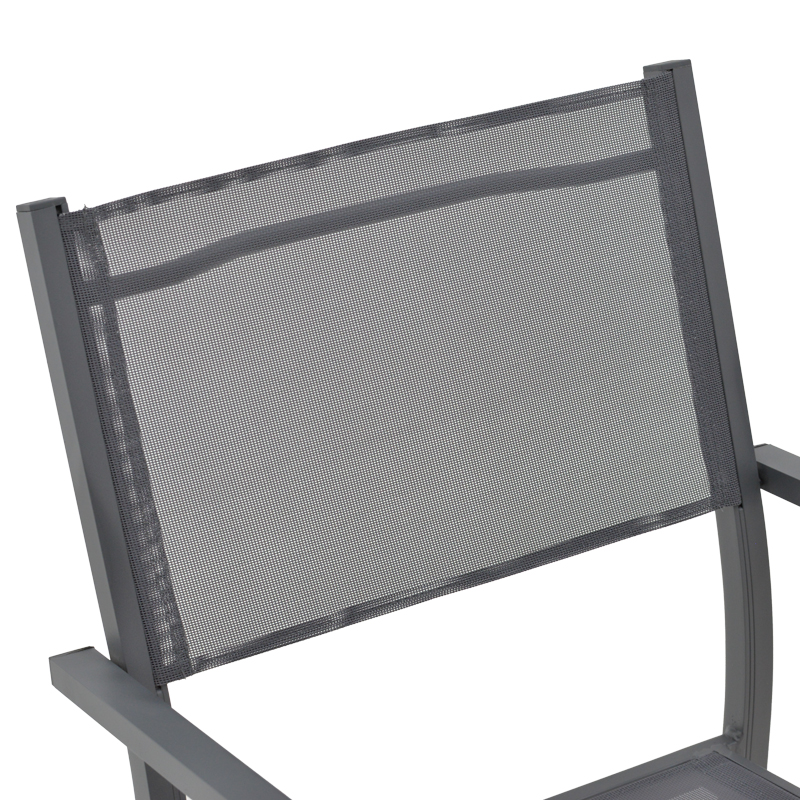 Πολυθρόνα Moly pakoworld ανθρακί αλουμίνιο-textilene 61x56.5x87.5εκ Πολυθρόνα Moly pakoworld ανθρακί αλουμίνιο-textilene 61x56.5x87.5εκ