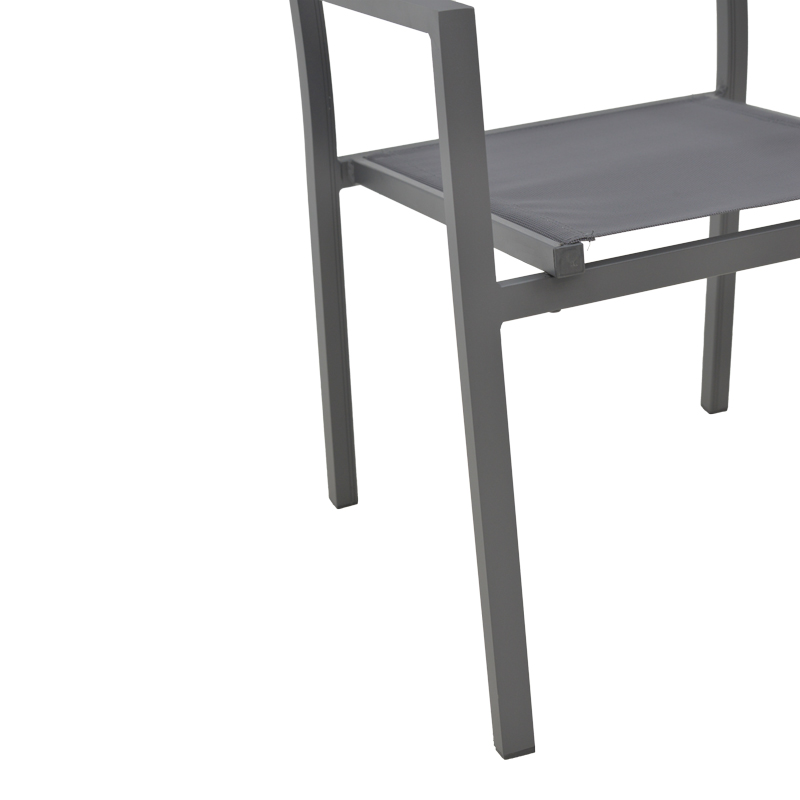 Πολυθρόνα Moly pakoworld ανθρακί αλουμίνιο-textilene 61x56.5x87.5εκ Πολυθρόνα Moly pakoworld ανθρακί αλουμίνιο-textilene 61x56.5x87.5εκ